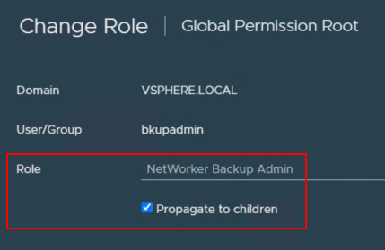ロールの[ Propagate ]がオフになっていることを確認します。