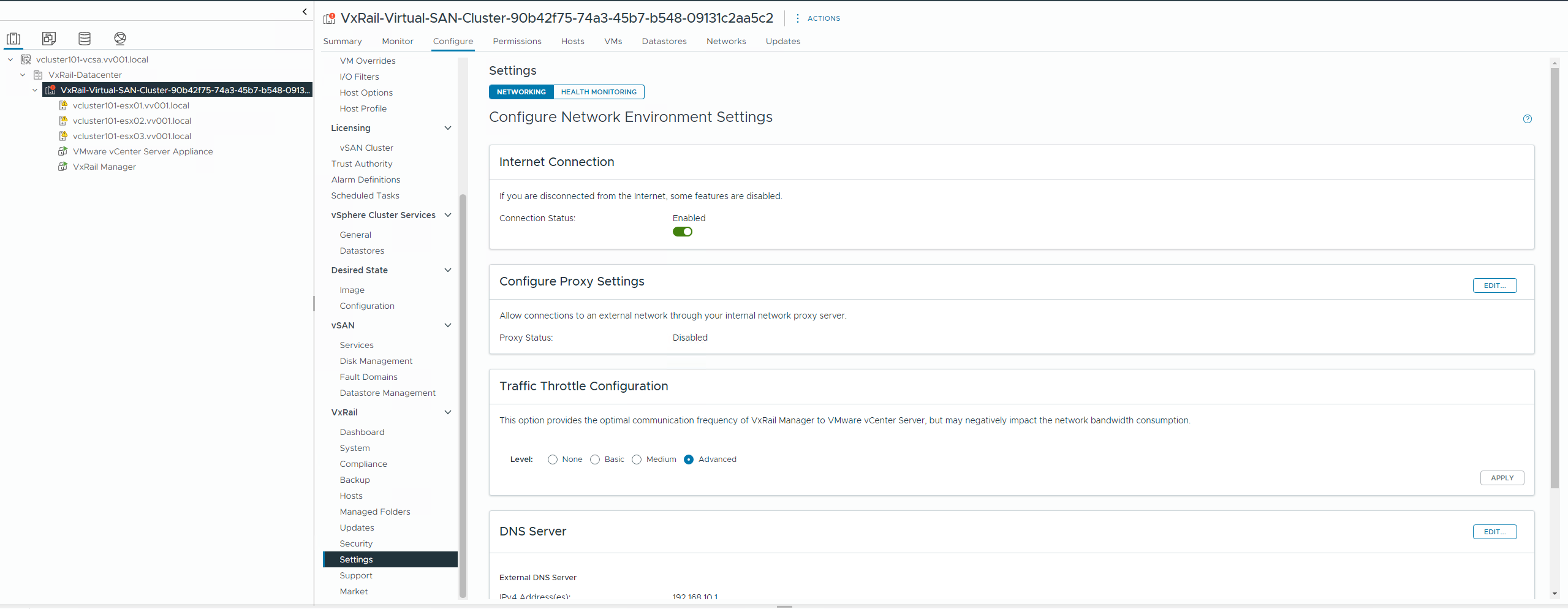 Captura de tela mostrando como navegar até as configurações de proxy