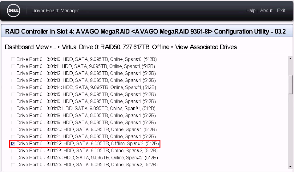 Port disku 0 – 3:01:22 Pevný disk Offline