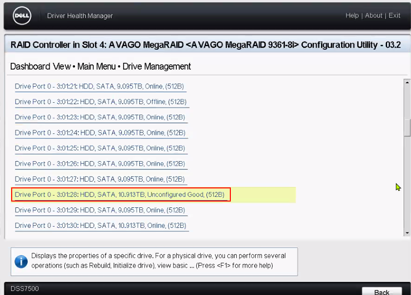 磁碟機連接埠 0 - 3：01：28 硬碟 未設定良好