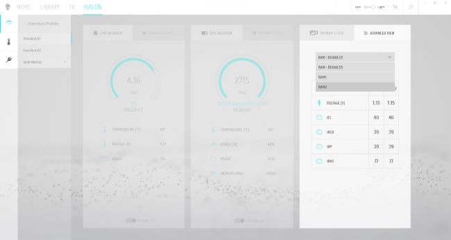 Click Fusion and then Advanced View