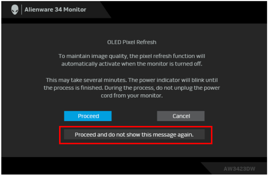 Avertissement d'actualisation des pixels du firmware M0B101