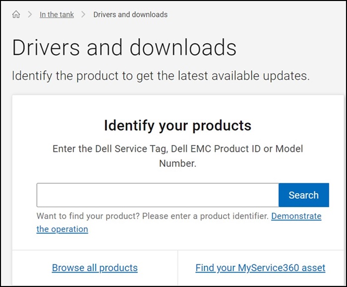 Sitio web de controladores y descargas de Dell.com