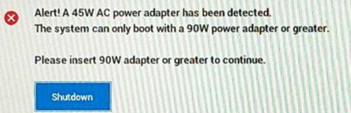 45W power adaptor attached