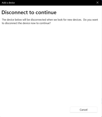 Disconnect button not present