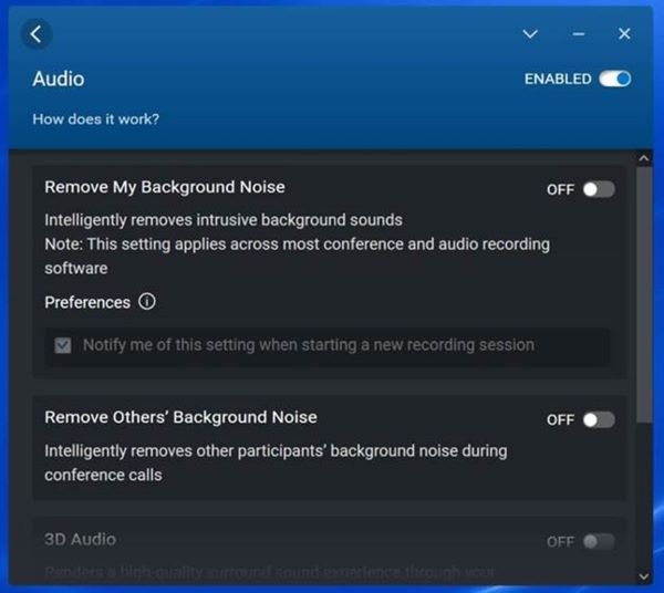 Nastavení aplikace Dell Optimizer
