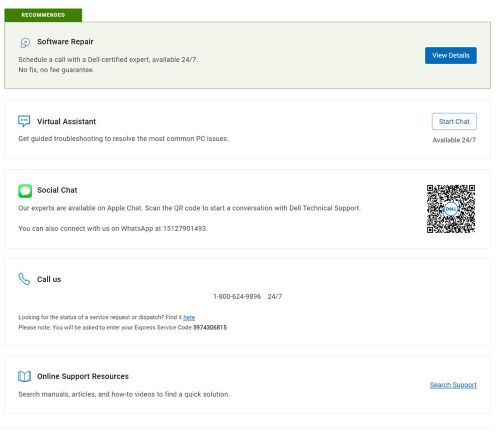 Selecteer de contactoptie