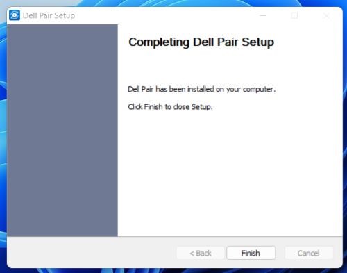 Завершение настройки Dell Pair