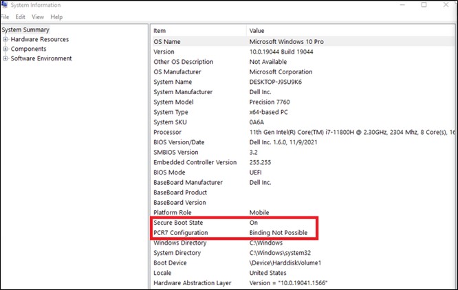 Informations système