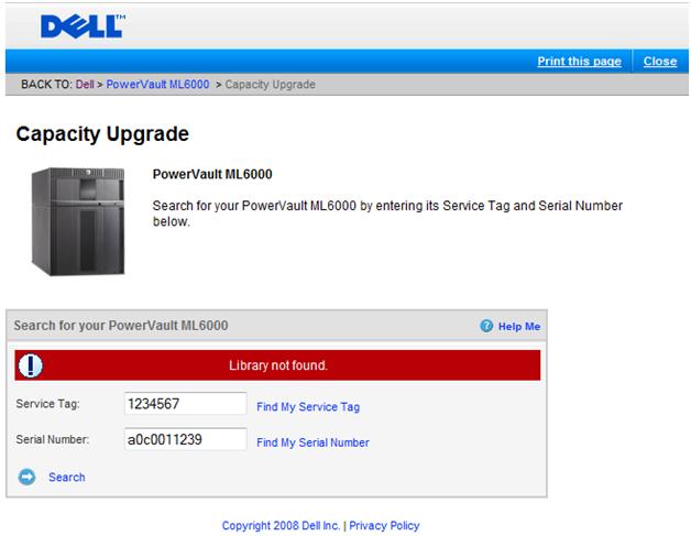 the website to see if the new Service Tag and Serial Number