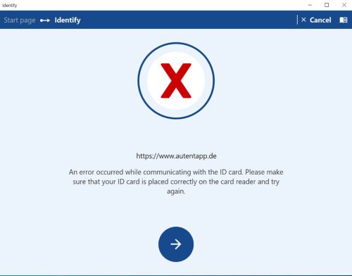 Błąd podczas próby odczytu danych na kartach Smart Card