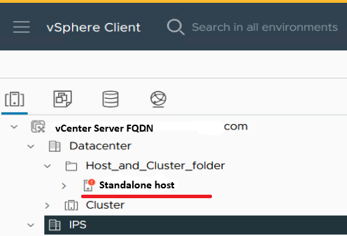 Plně kvalifikovaný název domény vCenter Serveru