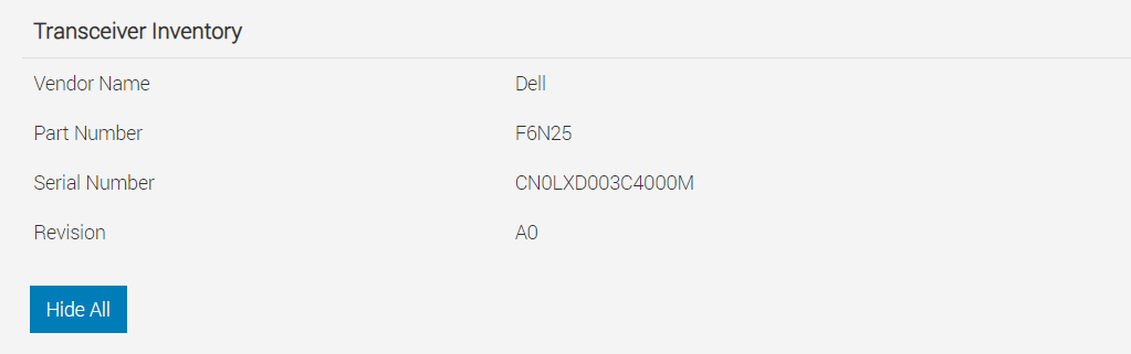 No Transceiver Signal Information Displayed