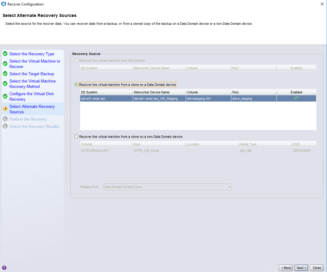 Dispositivo di clonazione Data Domain