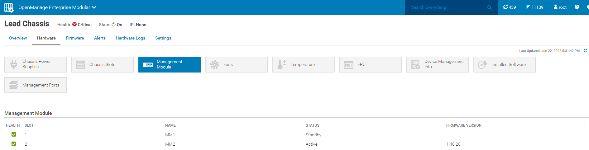 Pagina leadchassisbeheermodule