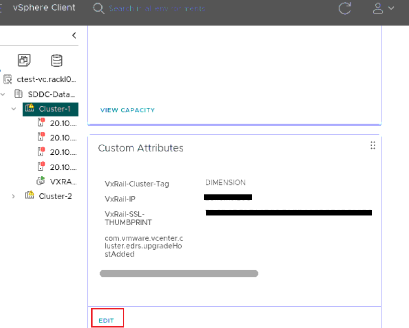 Capture d’écran illustrant les options de modification