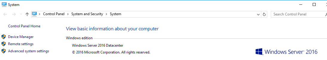 Kontrollpanelens systeminformation som visar operativsystem och version. image.png