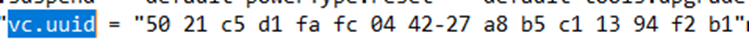  vc.uuid для файла vmx в текстовом редакторе