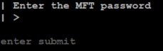 Screenshot of Enter MFT password