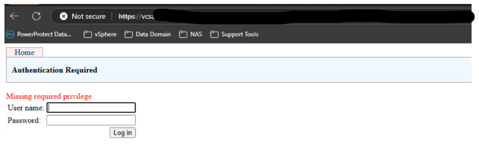 Fehlende erforderliche Berechtigung