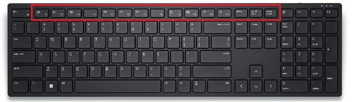 Zobrazení panelu funkcí KB500