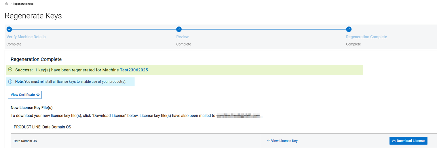 Regenerace dokončena