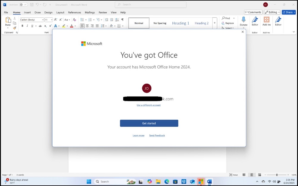 Microsoft Word, You've Got Office