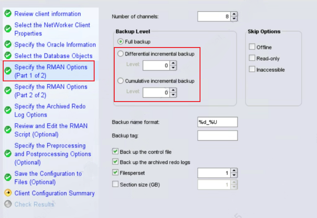 NetWorker: Backups do Oracle RMAN executados como COMPLETOS e não ...