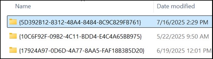 Windows Explorer, Folder View