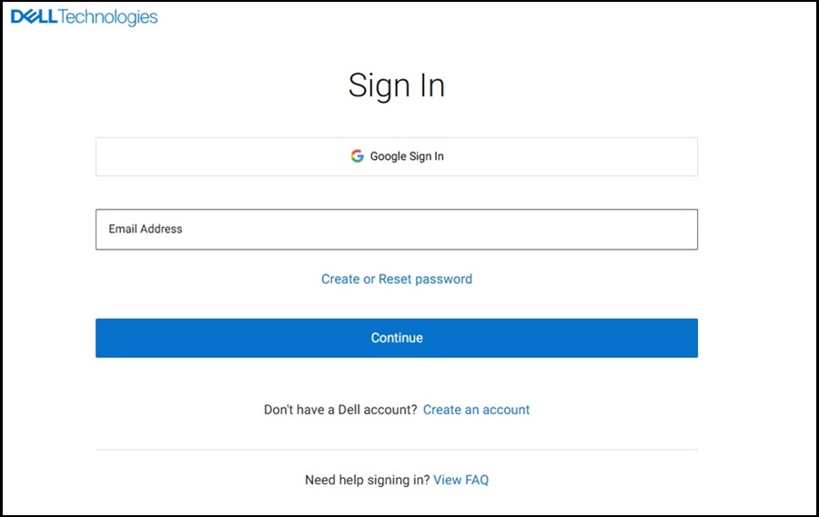 Login na Dell Technologies