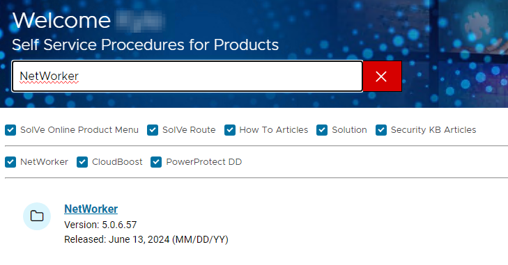 SolVe NetWorker의 예