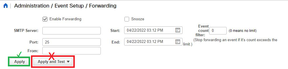 DCNM 11.5.4 Vidarebefordring av CallHome-händelse Java Error_Workaround.png