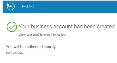 Bedrijfsaccount aangemaakt