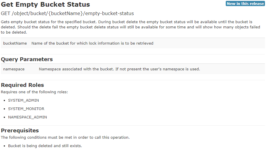 Per monitorare l'eliminazione dei bucket