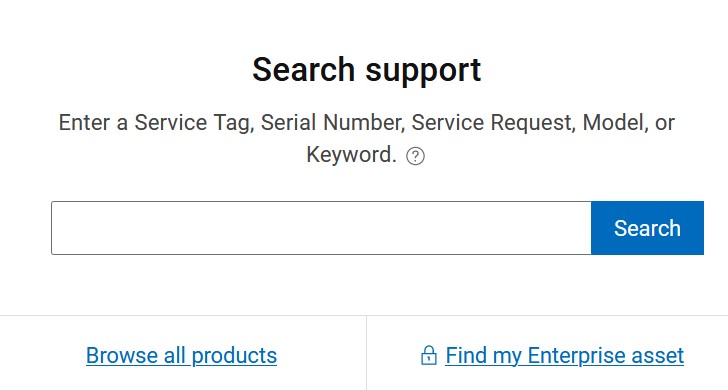 Search support screenshot