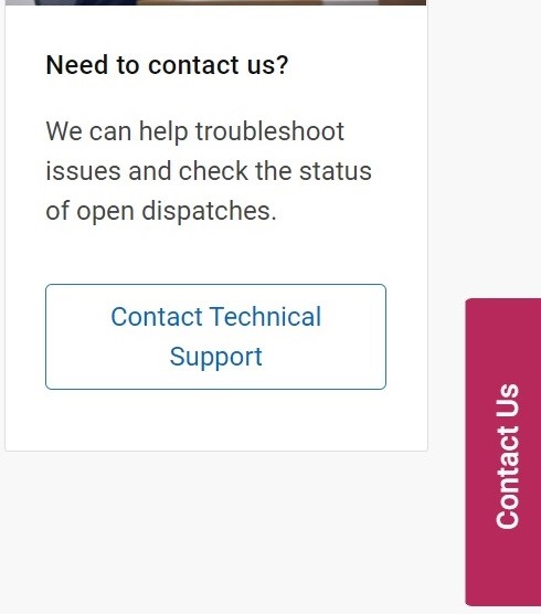 Kontakta oss skärmdump