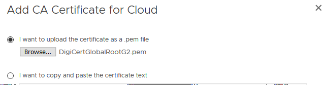 Přidání certifikátu certifikační autority Microsoft Azure jako důvěryhodného v systému DD pro cloud