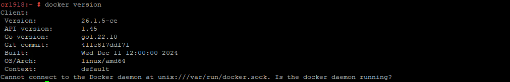 Comprobar la versión de Docker