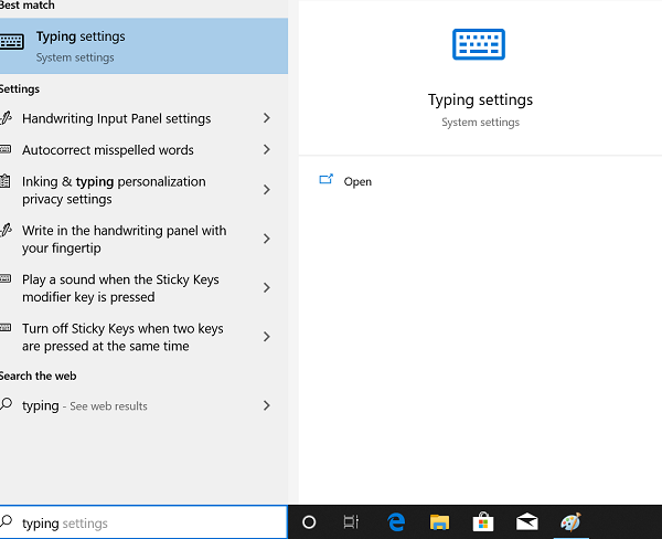 Etsi hakua kirjoittamisesta Windows-haussa