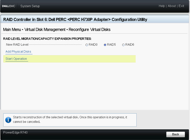 Start the Expand Virtual Disk 10