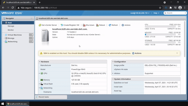 Como configurar iDRAC com acesso apenas ao VMware ESXi 6.7 ou 7.0