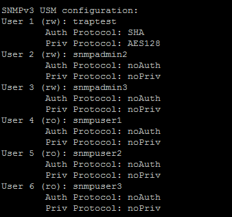 : output del comando