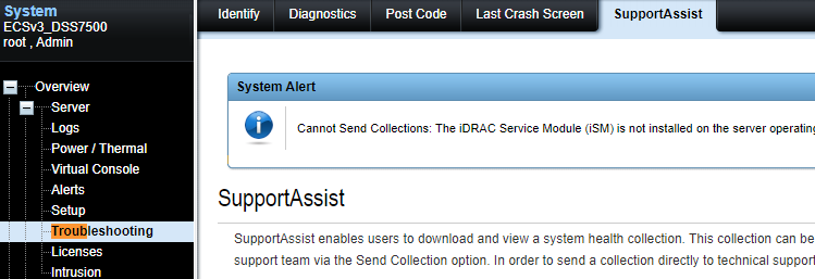 iDRAC-gebruikersinterface
