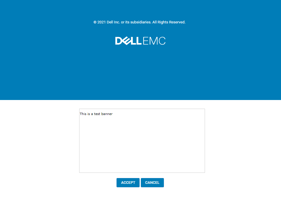 測試橫幅的螢幕截圖