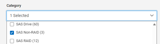 categoría SAS no RAID