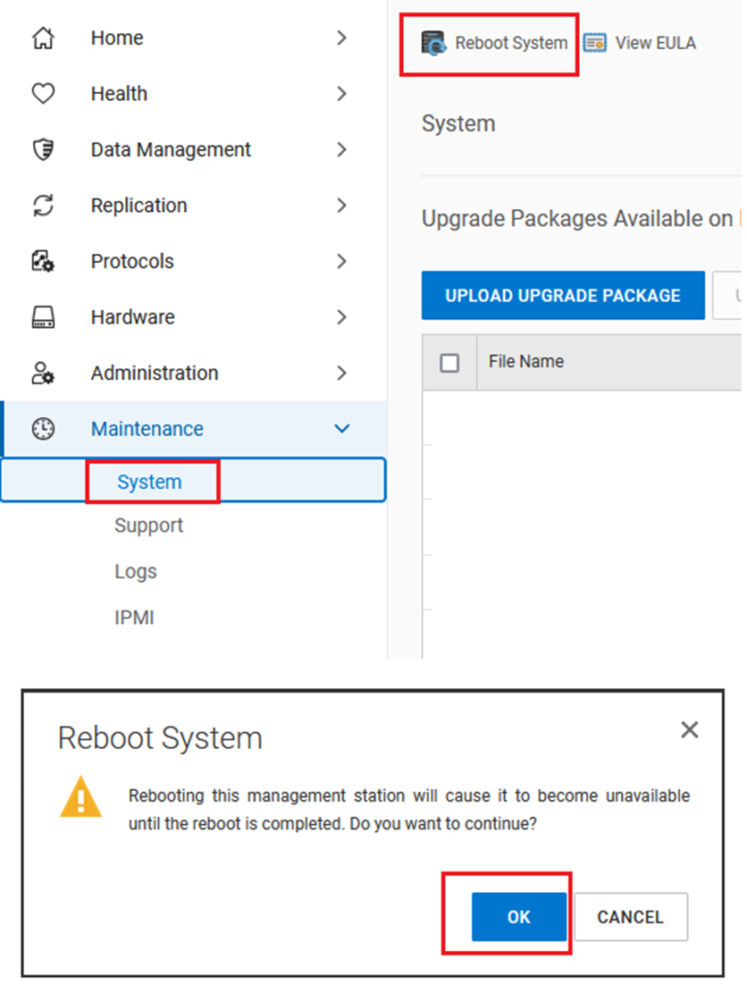 從 UI 畫面重新開機