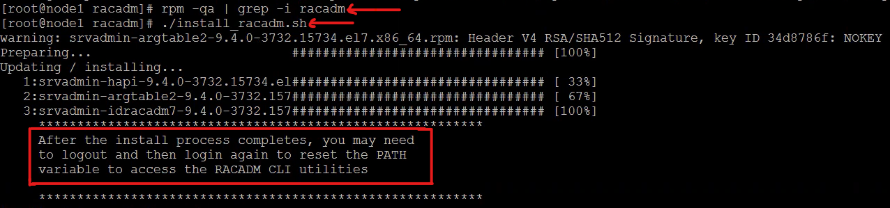 Installation d’iDRACTools (racadm) dans CentOS/RHEL