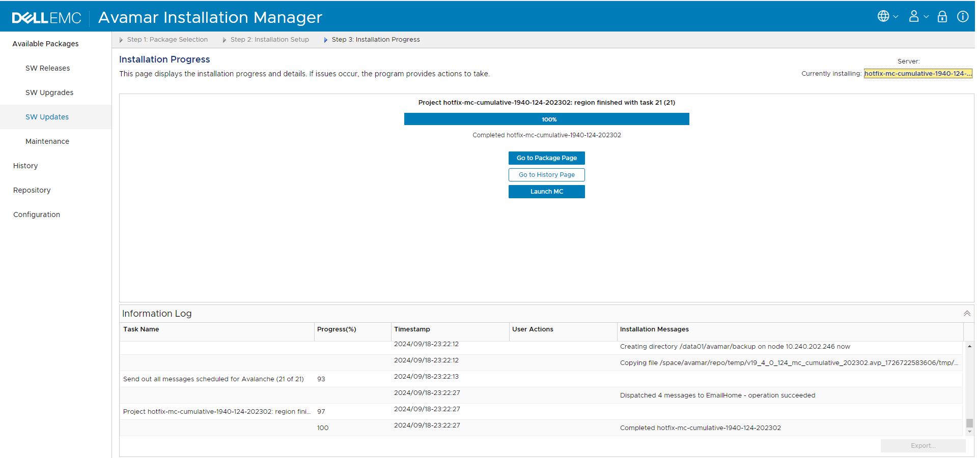 Avamar Installation Manager
