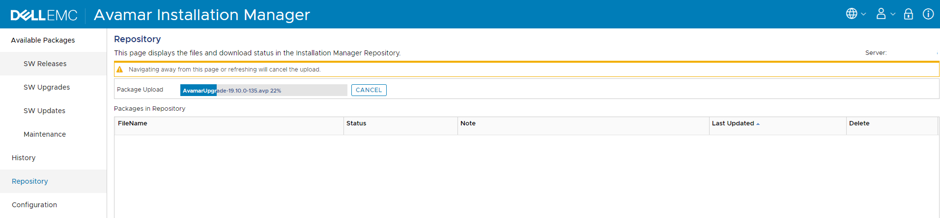 Avamar Installation Manager