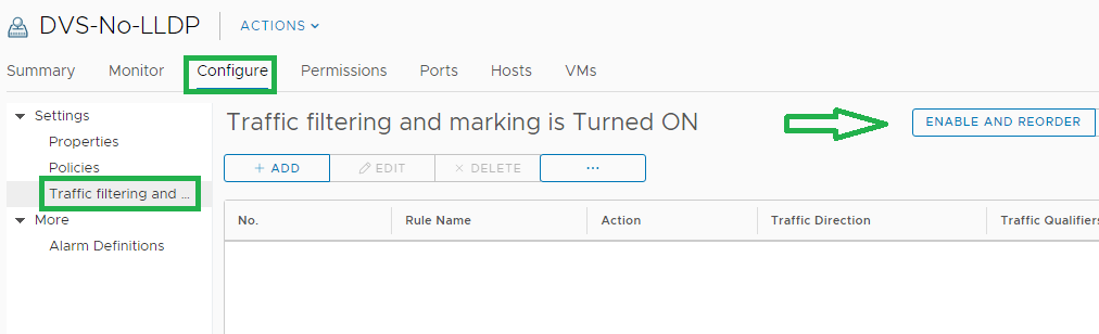 Skærmbilledet Trafikfiltrering og -markering